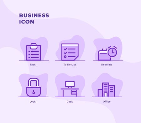 Business thin line icons. Vector outline design symbols for business management finance strategy marketing vectorのイラスト素材