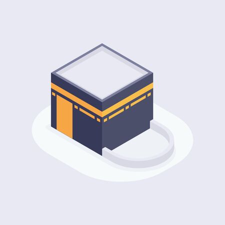 Kabah isometric perfect for islam mecca hajj arabianのイラスト素材