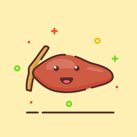 Date fruit cute mascot face emotion happy fruit with color flat cartoon outline styleのイラスト素材