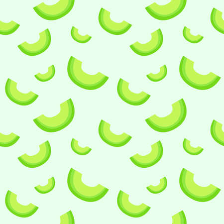 Melon pattern fruits wallpaper printing decorative banner white isolated background with flat color styleのイラスト素材
