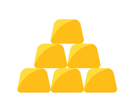 gold invest wealth single single isolated icon with flat style vector design illustrationのイラスト素材