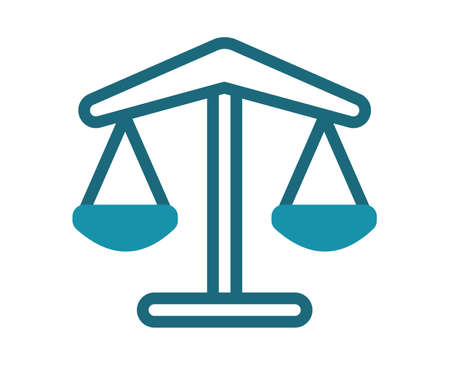law justice legal single isolated icon with solid line style vector design illustrationのイラスト素材