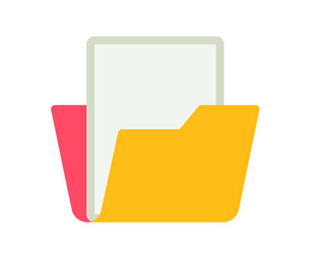 folder folding storage single isolated icon with flat style vector design illustration