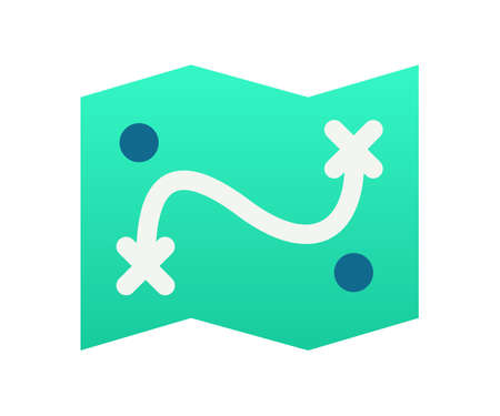 plan tiime line route single isolated icon with gradient style vector design illustrationのイラスト素材