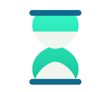 hourglass time sand single isolated icon with gradient style vector design illustration