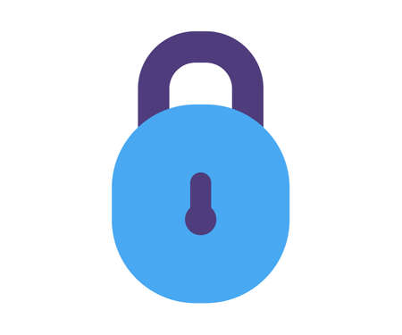 lock security padlock single isolated icon with flat style vector design illustration