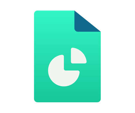 pie chart report single isolated icon with gradient style vector design illustrationのイラスト素材