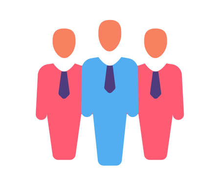 group team leader single isolated icon with flat style vector illustrationのイラスト素材