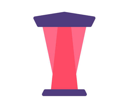 podium speech platform single isolated icon with flat style vector illustrationのイラスト素材