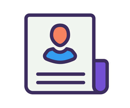 job news document ingle isolated icon with filled line style vector illustrationのイラスト素材