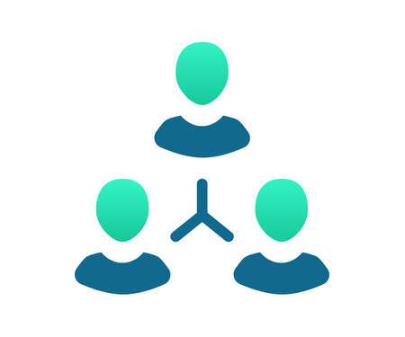 network team relationship single isolated icon with gradient style vector illustrationのイラスト素材