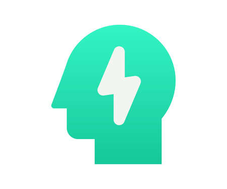idea thinking inspire single isolated icon with gradient style vector illustrationのイラスト素材