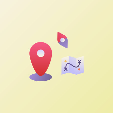 location icons collection with smooth style coloring vector design illustrationのイラスト素材