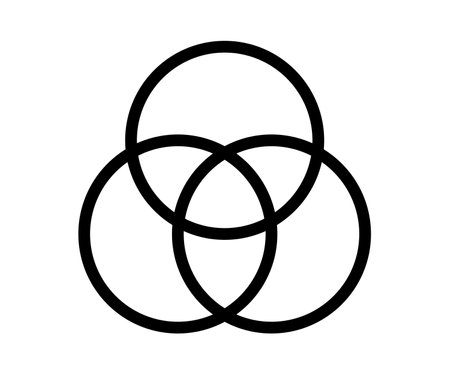 color combination theory single isolated icon with outline style vector illustrationのイラスト素材