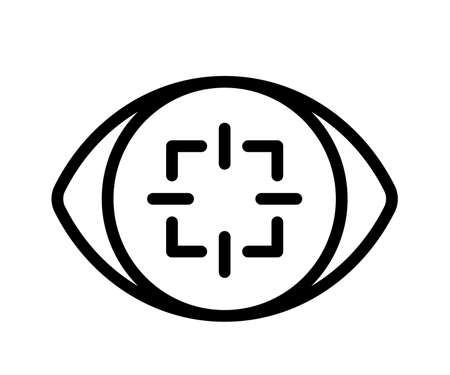 focus concentration sharpen attention single isolated icon with outline style vector illustrationのイラスト素材