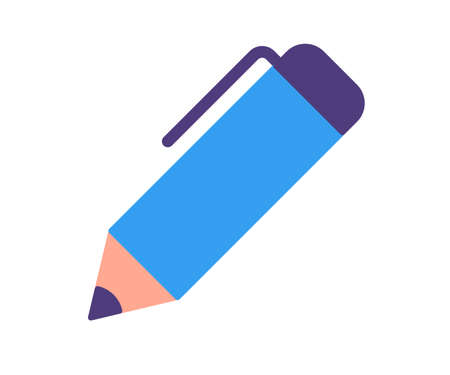 pencil pen write single isolated icon with flat style vector illustrationのイラスト素材