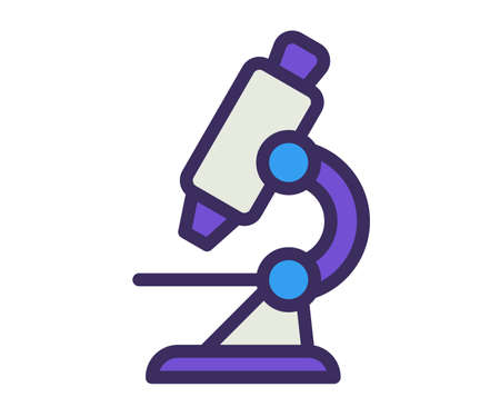 research microscope experiment single isolated icon with filled outline line style vector illustrationのイラスト素材