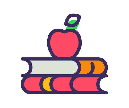 knowledge book insight education single isolated icon with filled outline line style vector illustrationのイラスト素材