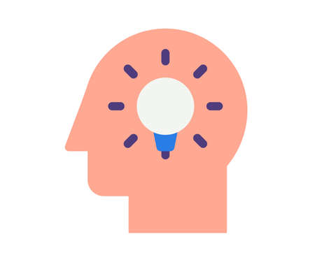 imagination idea brilliant single isolated icon with flat style vector illustrationのイラスト素材