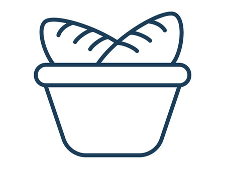 meal bread muslim ramadan single isolated icon with outline style vector illustrationのイラスト素材
