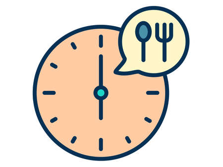 open fasting ramadan time single isolated icon with filled line style vector illustrationのイラスト素材