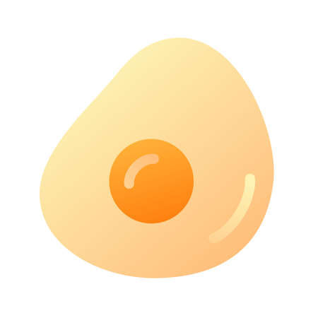 egg omelet sunny side egg single isolated icon with smooth style vector illustration