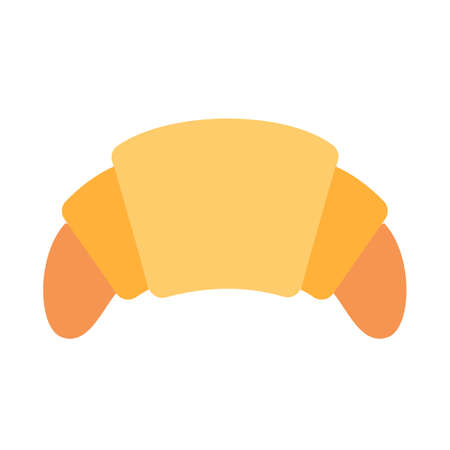 croissant snack cake single isolated icon with flat style vector illustrationのイラスト素材