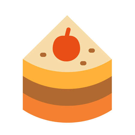 cake pancake slice single isolated icon with flat style vector illustration vector illustration