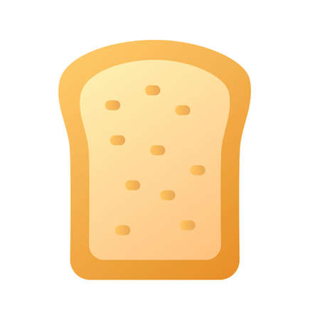 bread butter wheat bread single isolated icon with smooth style vector illustrationのイラスト素材