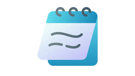 notebook notes notepad single isolated icon with smooth style vector illustrationのイラスト素材