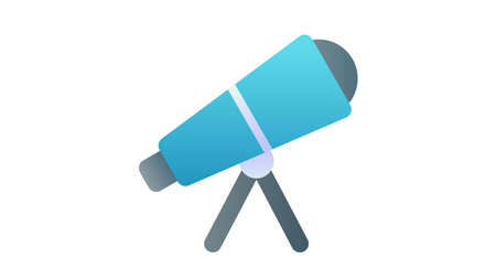 vision telescope discovery single isolated icon with smooth style vector illustrationのイラスト素材
