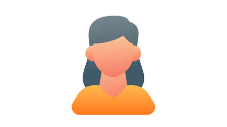 person woman user single isolated icon with single isolated icon with smooth style vector...
