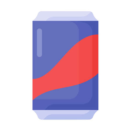 soft drink canned single isolated icon with flat style vector illustrationのイラスト素材