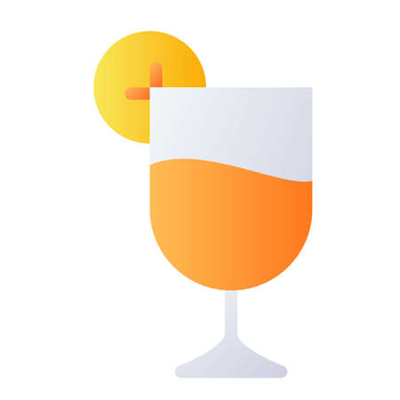 cocktail summer lemon single isolated icon with smooth style vector illustrationのイラスト素材