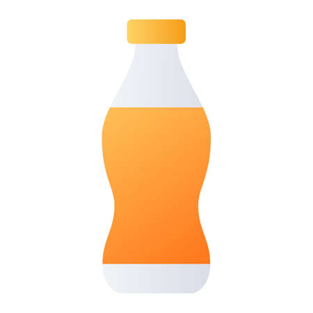 cola soda bottle single isolated icon with smooth style vector illustrationのイラスト素材