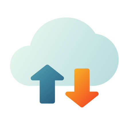 connection transfer cloud wireless single isolated icon with smooth style vector illustration