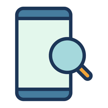 search phone find searching single isolated icon with filled line style vector illustrationのイラスト素材