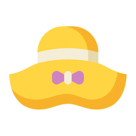 hat cap accessory single isolated icon with flat style vector illustrationのイラスト素材