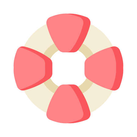 buoy float support swim single isolated icon with flat style vector illustrationのイラスト素材