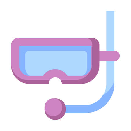 snorkeling dive diving goggles single isolated icon with flat style vector illustrationのイラスト素材