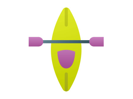 kayak canoe single isolated icon with smooth style vector illustrationのイラスト素材