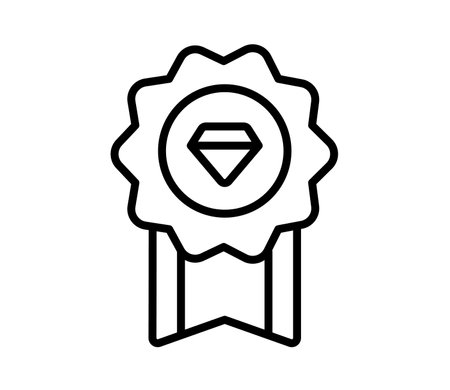 quality badge premium single isolated icon with outline style vector design illustrationのイラスト素材