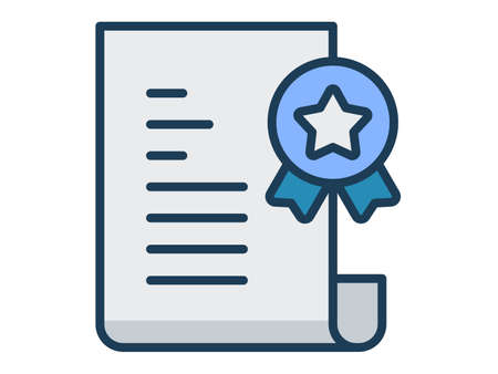 official document single isolated icon with filled line style vector illustrationのイラスト素材