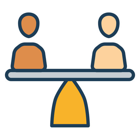 equality inclusion equal diversity single isolated icon with filled line style vector illustrationのイラスト素材