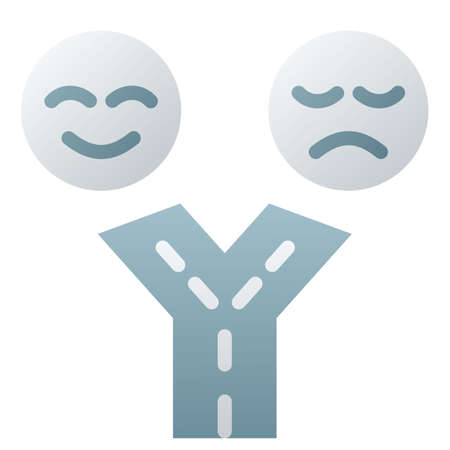 emotional choice decision single isolated icon with smooth style vector illustrationのイラスト素材