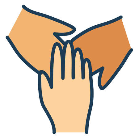 belonging inclusive human right single isolated icon with filled line style vector illustrationのイラスト素材
