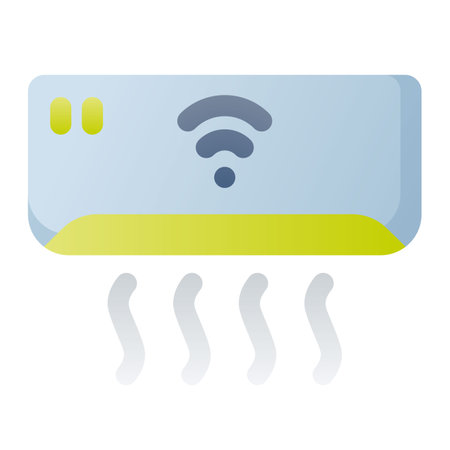 ac air conditioning single isolated icon with smooth style vector illustrationのイラスト素材