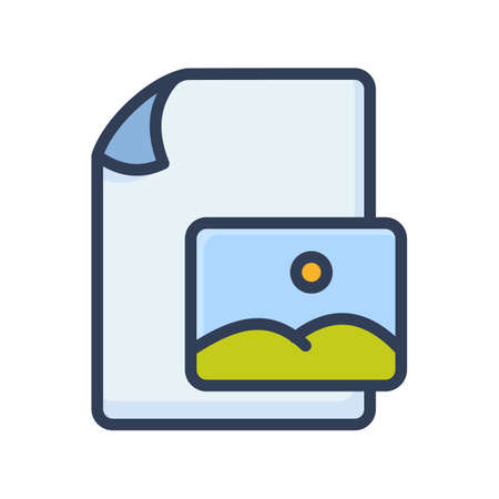 image document file paper page picture single isolated icon with filled line style vector illustrationのイラスト素材