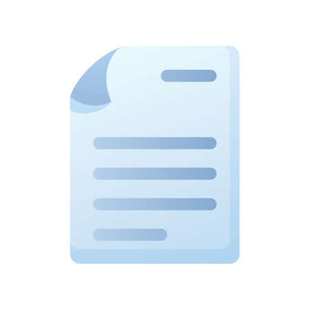 text document file paper sheet page single isolated icon with smooth style vector illustrationのイラスト素材