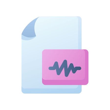 sound document file papge page wave single isolated icon with smooth styleのイラスト素材